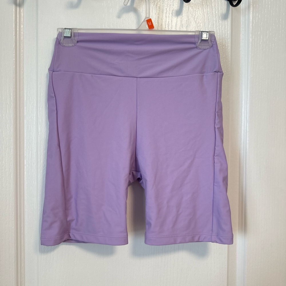 RELLECIGA Purple Bike Shorts with Elastic Waistband
